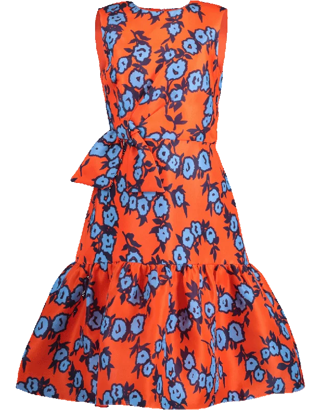 Gathered Bow Silk Dress Tunics Office stylish
