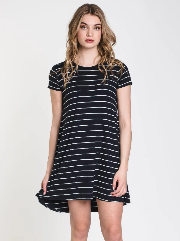 WOMENS LEIGH STRIPE TEE DRESS - CLEARANCE Tunics Business professional