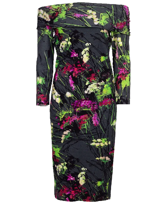 Off Shoulder Floral Dress Tunics Modern contemporary