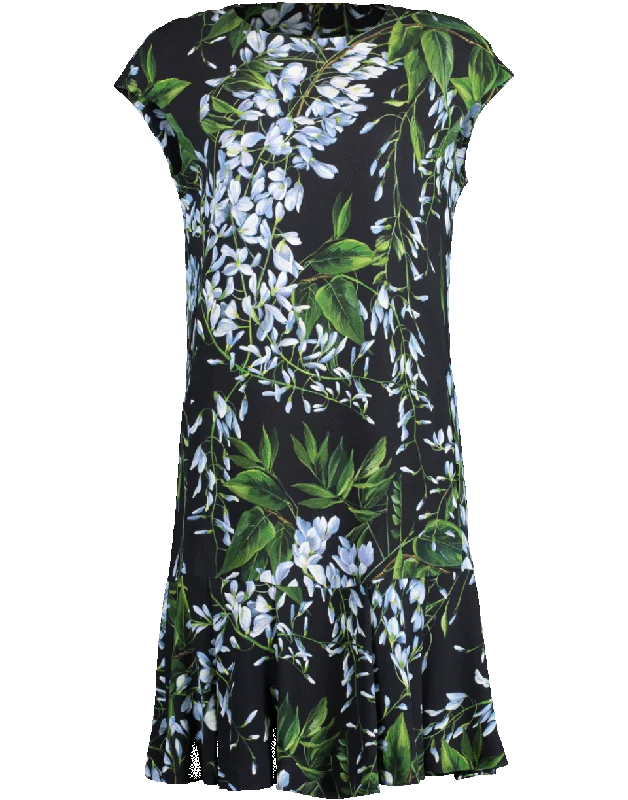 Ruffle Hem Shift Dress Tunics Designer luxury