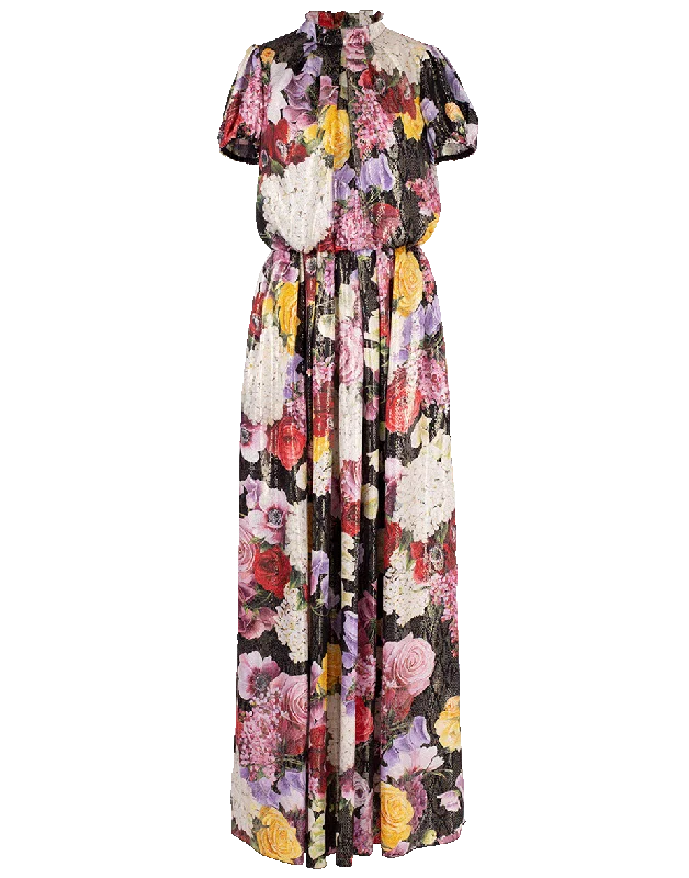 Floral Print Long Dress Tunics Modern contemporary