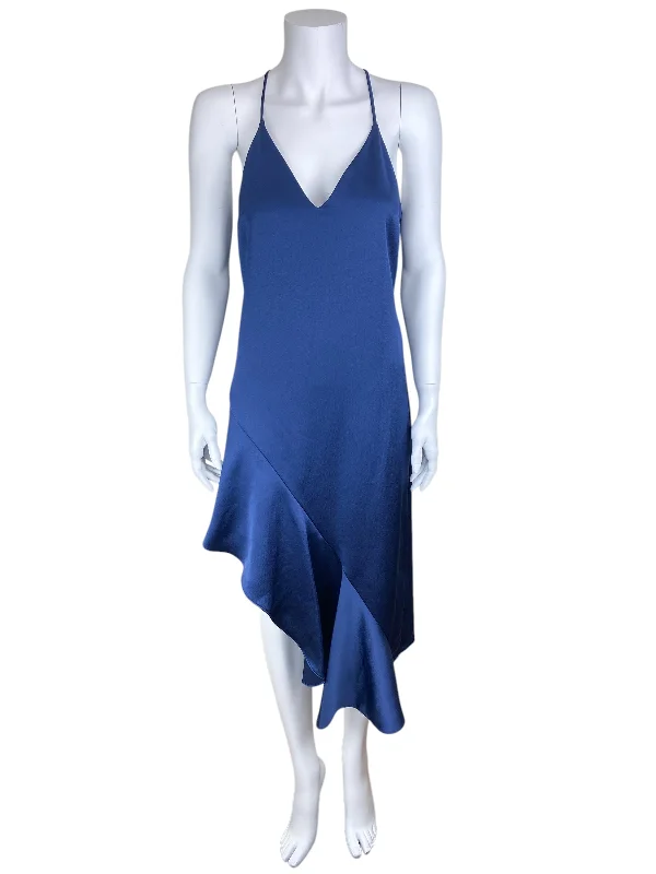 Halston Heritage Women's Asymmetrical Slip Dress Light Navy Size 8 with Tags Tunics Versatile functional Halston Heritage Women's Asymmetrical Slip Dress Light Navy Size 8 with Tags Tunics Versatile functional