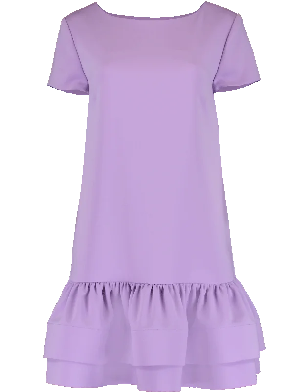 Arak Ruffle Hem Dress Turtleneck Neckline Stylish