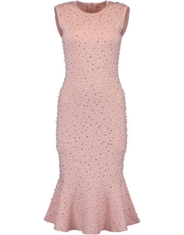Pearl Crystal Sheath Dress Tunics Fashionable chic
