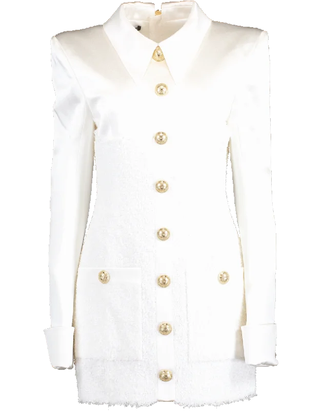 Long Sleeve Tweed Dress Tunics Exclusive limited