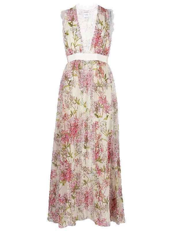 Floral Print Long Dress Tunics Hiking breathable