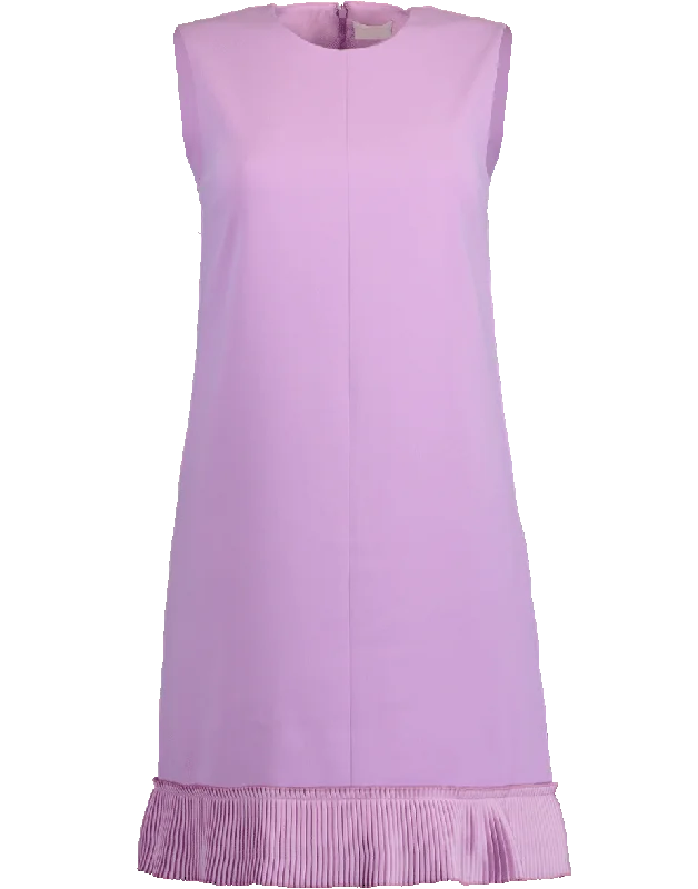 Shift Dress with Pleated Details Tunics Prom sequined