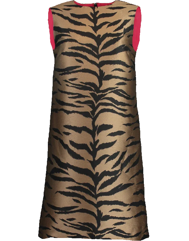 Leopard Print Shift Dress Tunics Stylish elegant