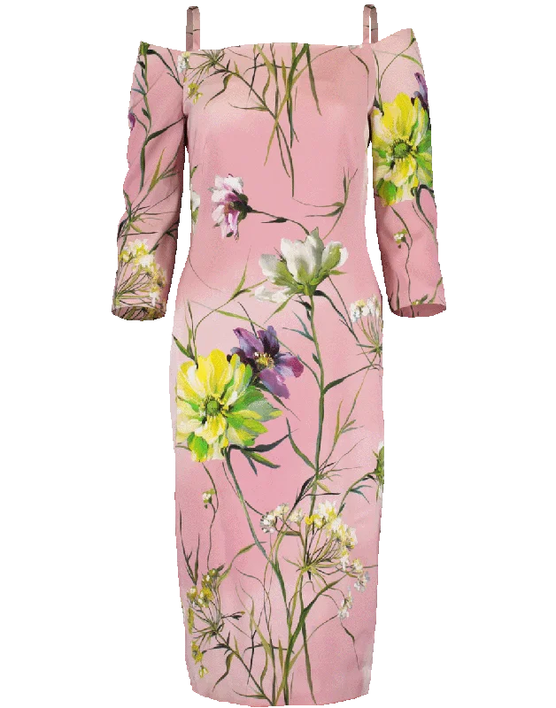 Off Shoulder Floral Dress Tunics Lace romantic
