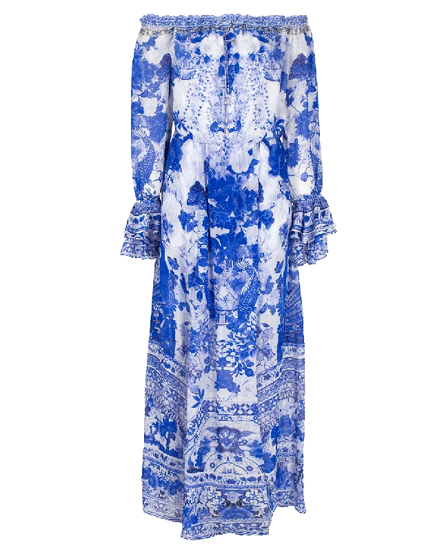 Drop Shoulder Split Dress Tunics Versatile functional