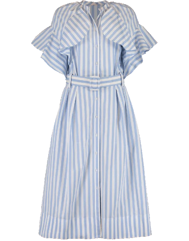 Jewel Neck Two Pocket Dress Tunics stripes playful