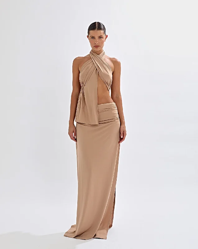 Pamela Maxi Skirt Biscuit boho skirt vibe