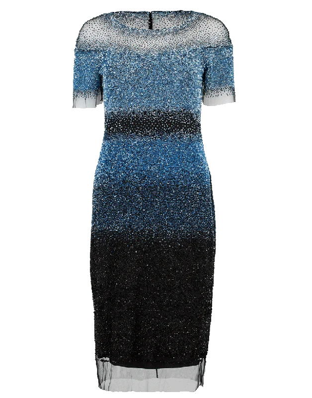 Confetti Neck Sequin Dress Tunics Prom sequined
