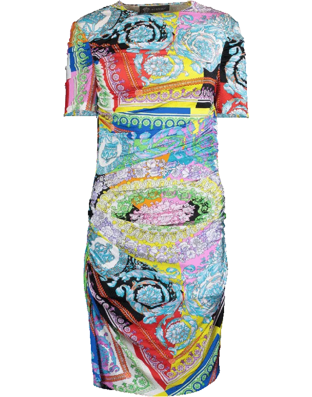 Ruched Jersey Print Dress Tunics Chinos classic