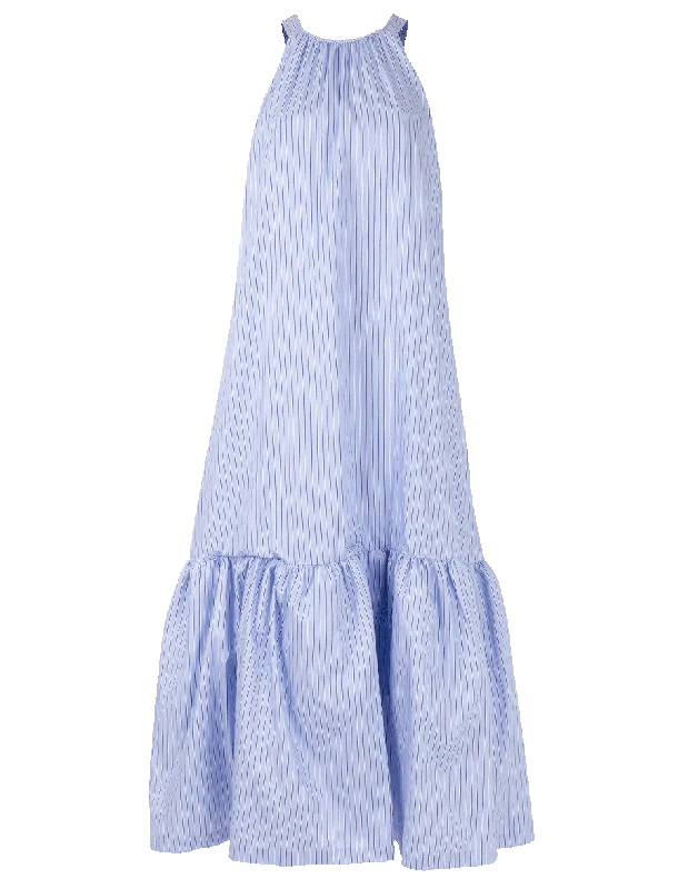 Long Striped Tent Dress Tunics Stylish elegant