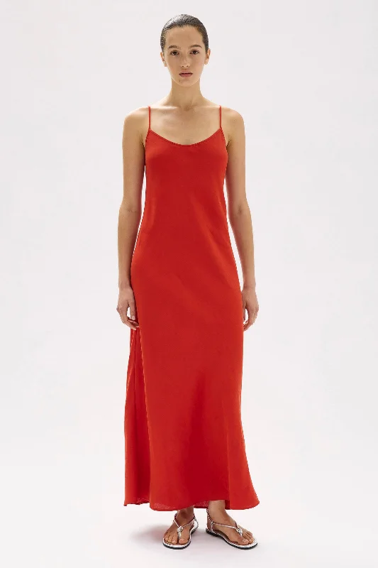 Signature Linen Silk Slip Dress Tunics Stylish elegant
