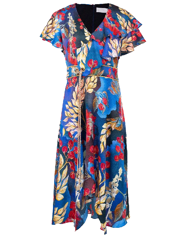 Silk Slash Dress Tunics Spring floral