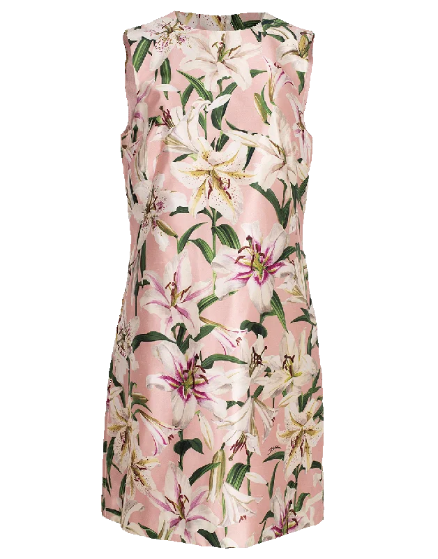 Lily Print A-Line Shift Dress Tunics Stylish elegant