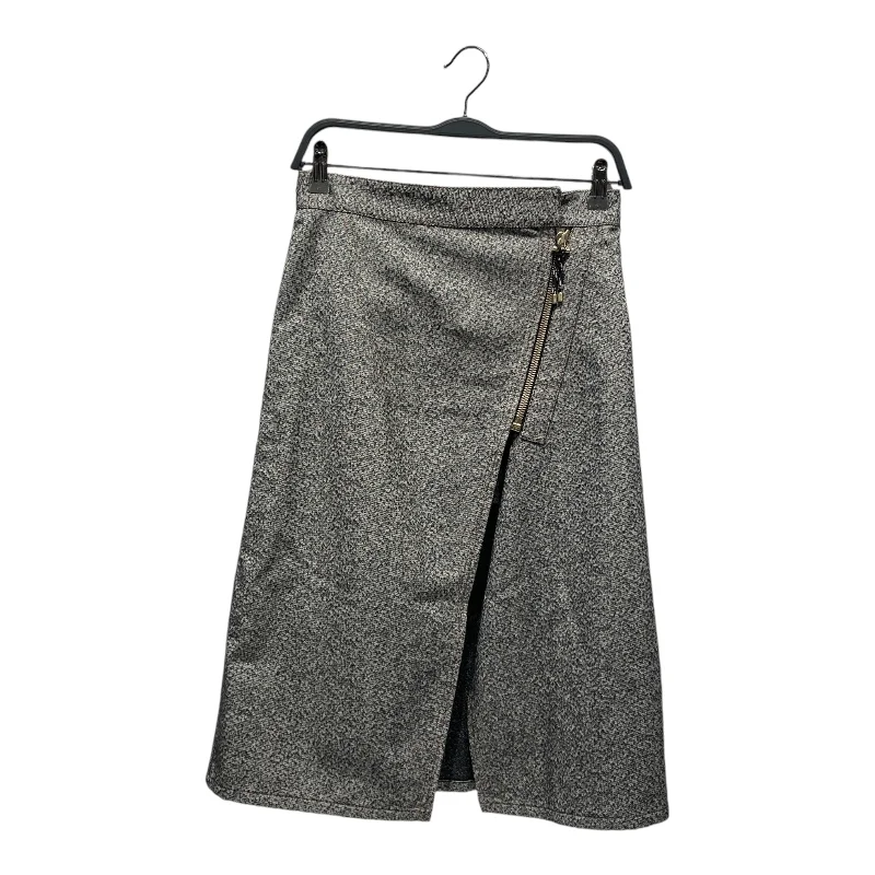 Acne Studios/Long Skirt/36/Cotton/GRY/SIDE ZIP silk skirt lustrous