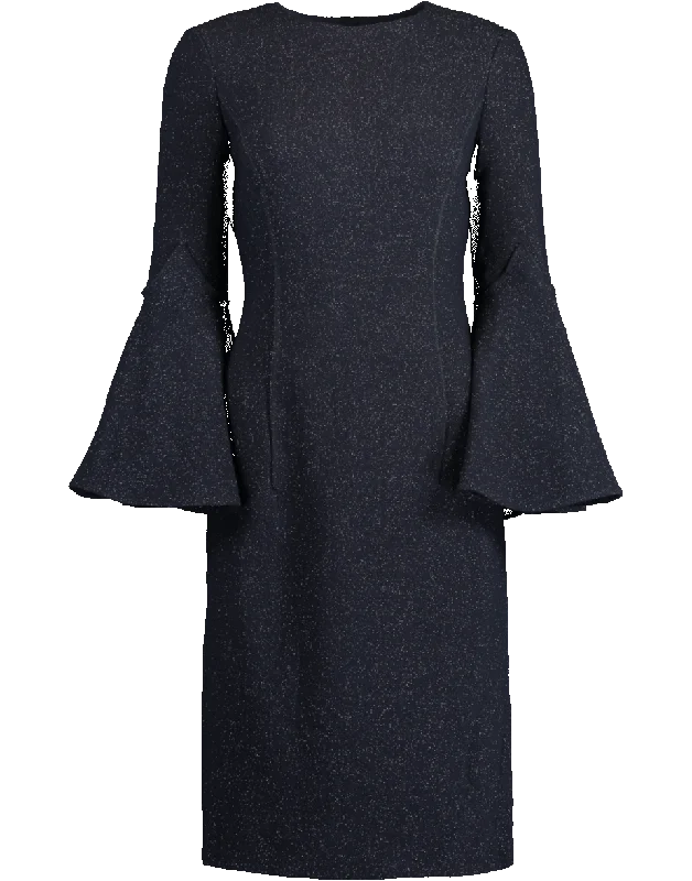 Shimmer Wool Pencil Dress Tunics Distressed trendy