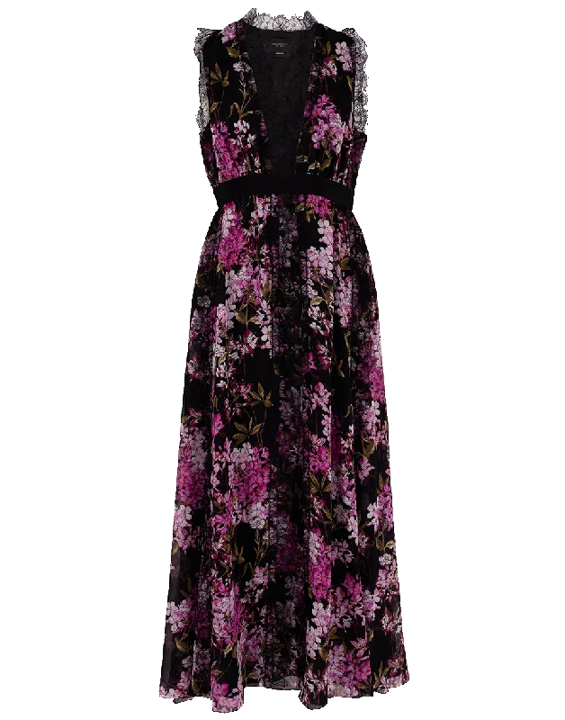 Floral Print Long Dress Tunics Travel practical
