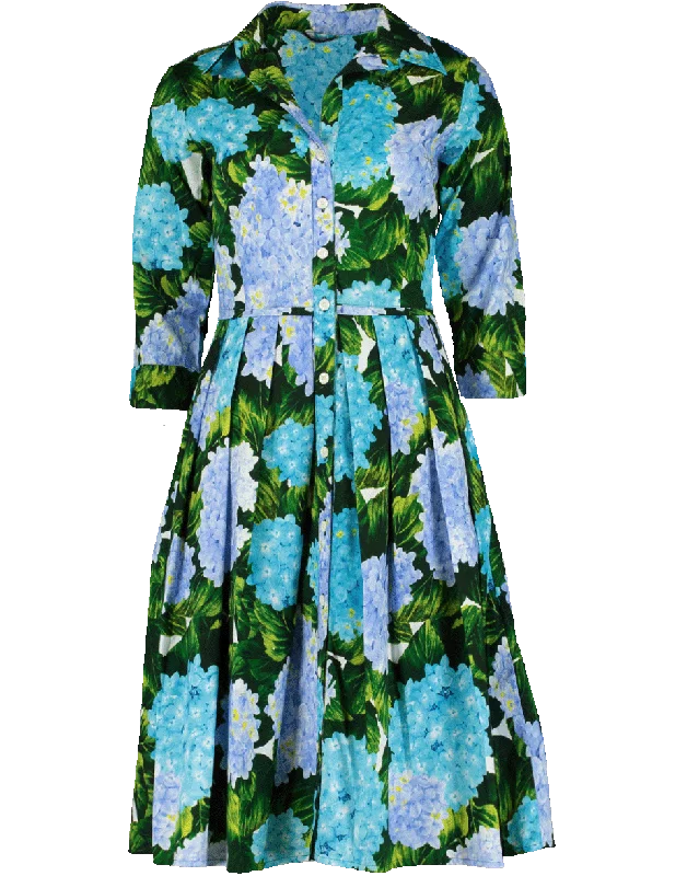 Hydrangea Print Dress Tunics Stylish modern