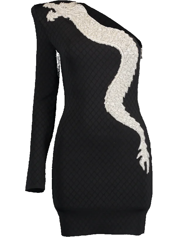 One Shoulder Dragon Dress Tunics Bestseller popular