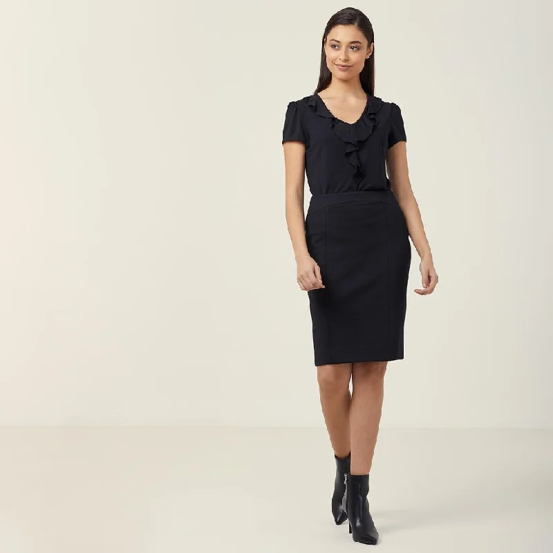 NNT Uniforms Ponte Knit Pencil Skirt (CAT2JG) maxi skirt elegant