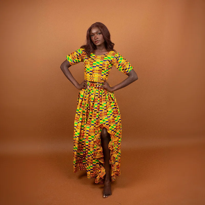 Kente Top and Maxi Skirt Set summer skirt style