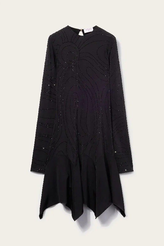 Marmo-Embellished Dress Tunics Solid Classic