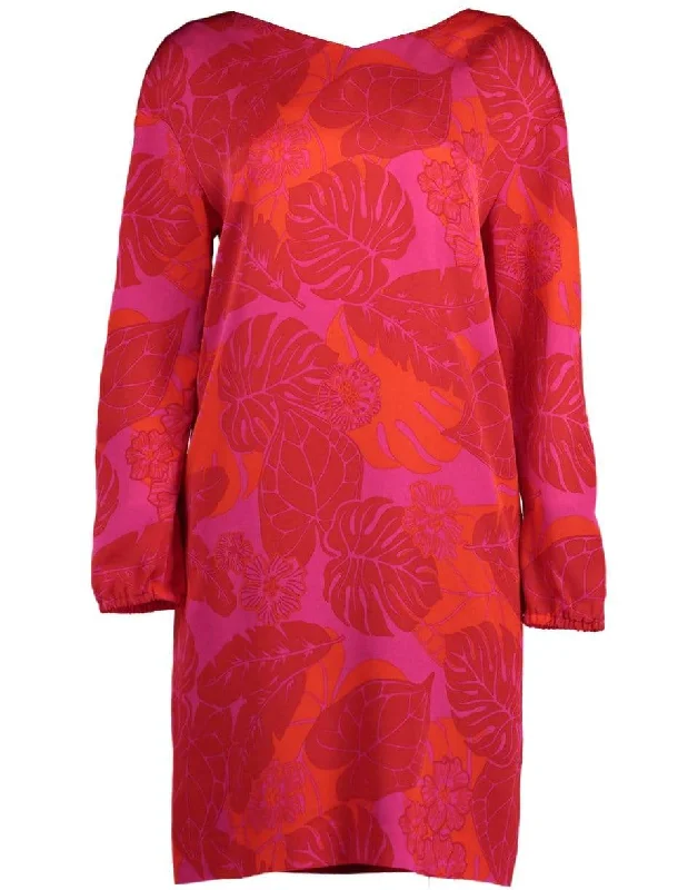 Dalynne Mix Floral Dress Square Neckline Feminine