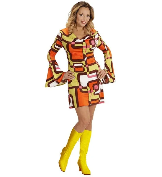 Groovy 70's Orange Dress Tunics Custom made