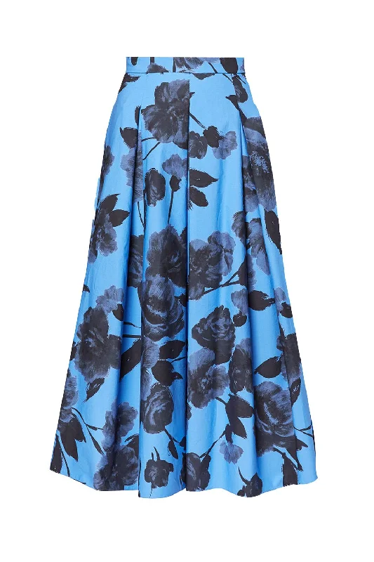 Pleated Volume Midi Skirt cashmere skirt soft