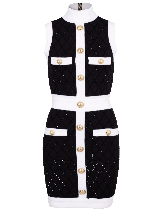 Sleeveless Diamond Quilted Dress Tunics New arrival