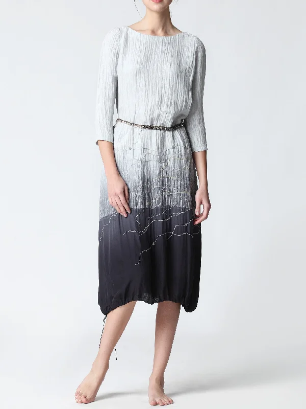 Dip-Dye Silk-Linen Dress Tunics Travel practical