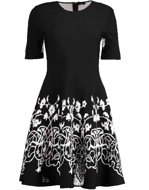 Printed Knit Dress Tunics Fleece cozy