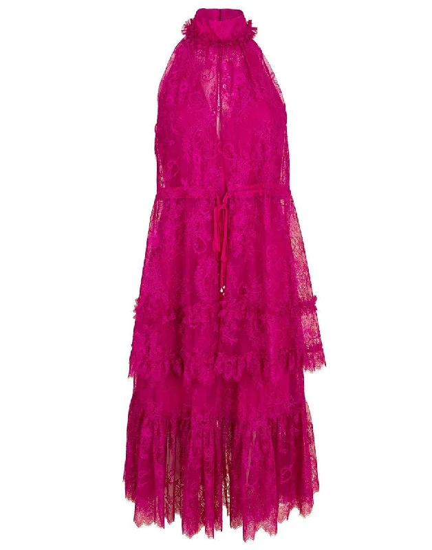Magdalina Lace Dress Elegant Long Evening