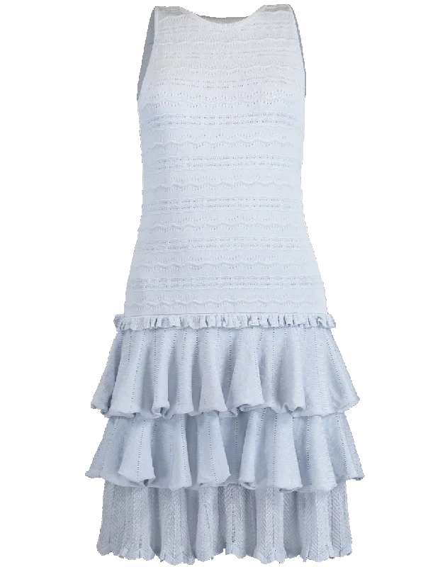 Tiered Lace Applique Dress Tunics Party sparkling
