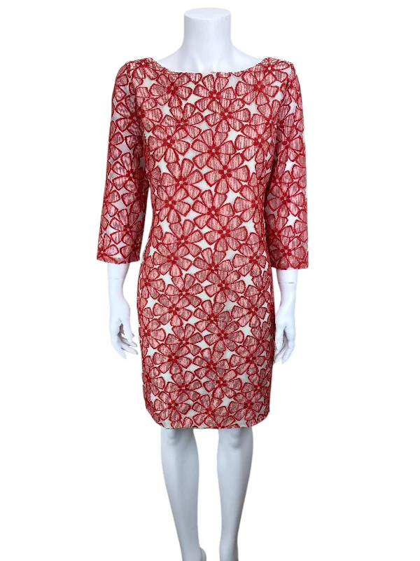 Diane von Furstenberg Women's Sarita Embroidered Dress Red Size 10 (may run small) Tunics Versatile all-occasion Diane von Furstenberg Women's Sarita Embroidered Dress Red Size 10 (may run small) Tunics Versatile all-occasion