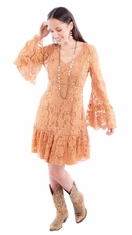 Women's Honey Creek Collection Dress: Boho Lace Tunics Spring floral