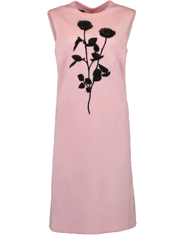 Drewalla Embroidered Dress Boatneck Modish Everyday
