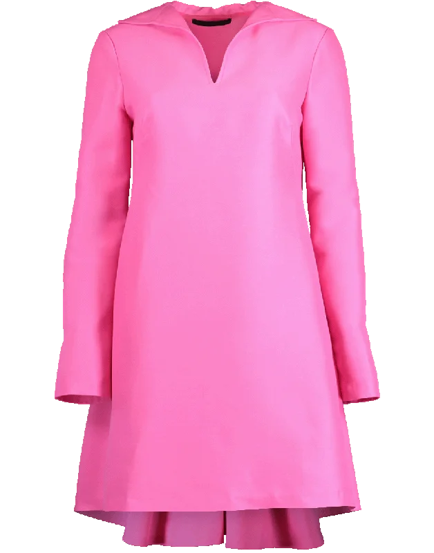 Faille Pleated Back Polo Dress Tunics Review highly