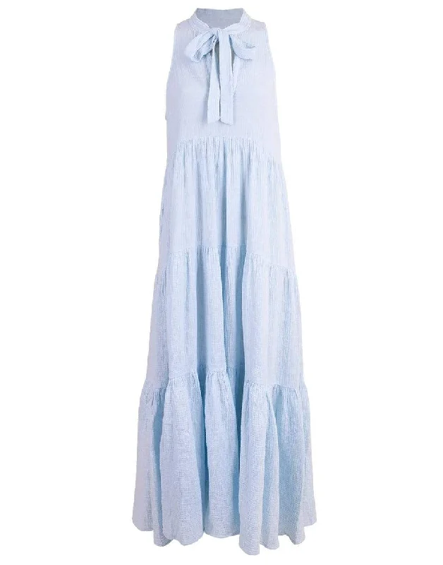 Long Eve Double Gauze Dress Tunics Fleece cozy