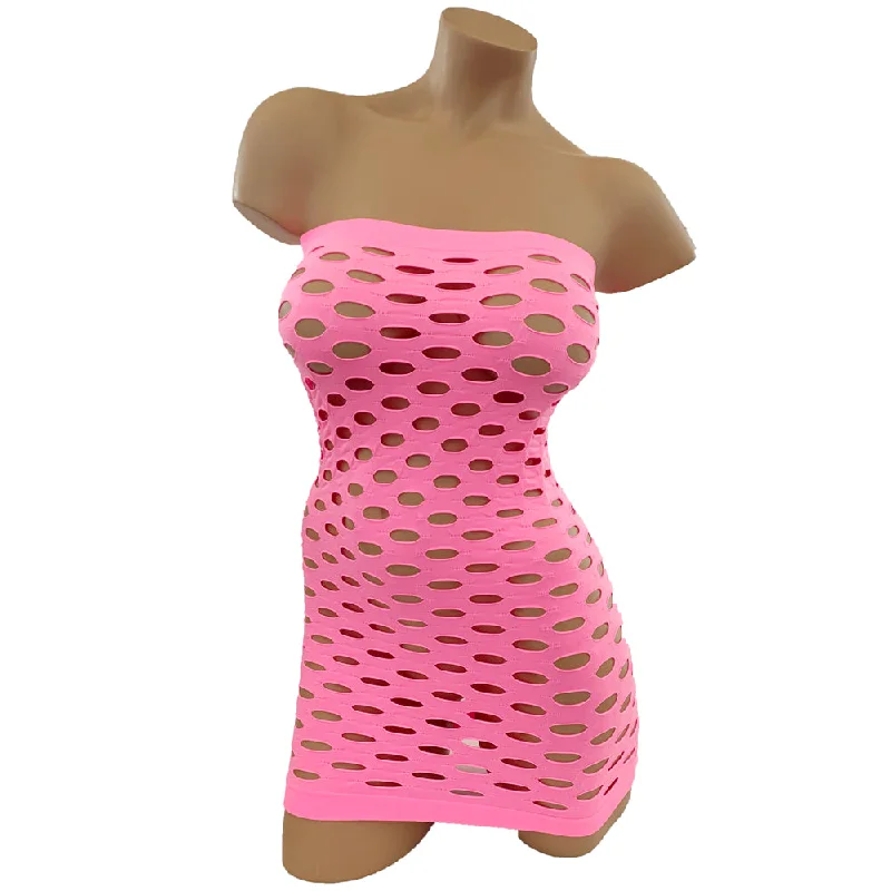 Poison Rose Oval Net Tube Dress Tunics Practical durable