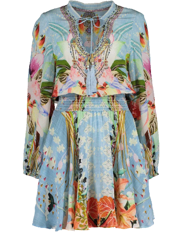Shirred Relaxed Dress Tunics Fashionable trendy