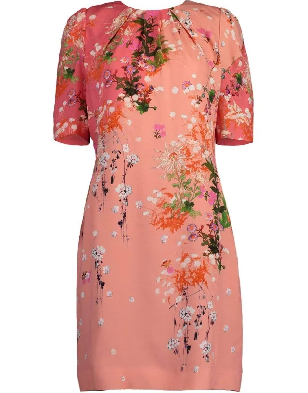 Sakura Print Dress A-Line Day Work