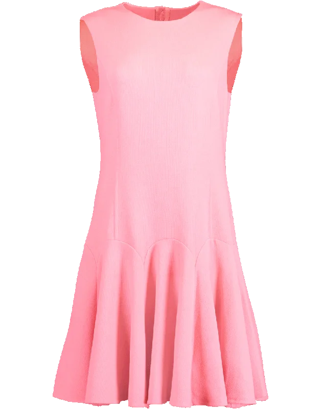 Sleeveless Flounce Shift Dress Tunic Top Casual