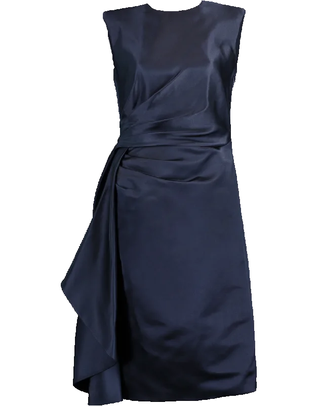 Satin Side Ruched Dress Tunics Occasion special