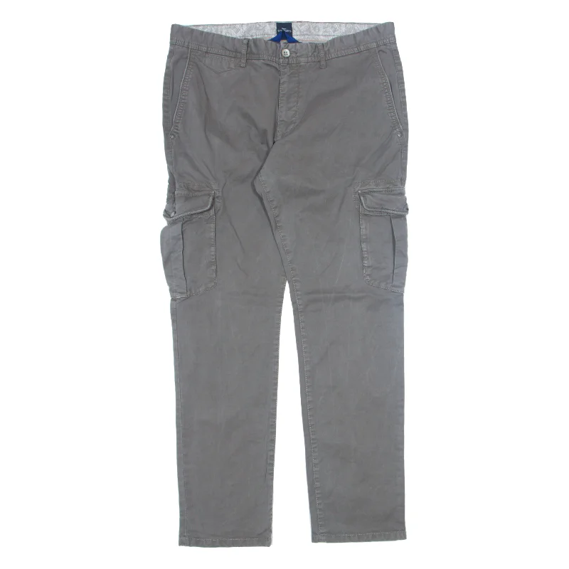 ENGBERS Cargo Trousers Grey Slim Straight Womens W34 L31 Trousers sophisticated sleek ENGBERS Cargo Trousers Grey Slim Straight Womens W34 L31 Trousers sophisticated sleek