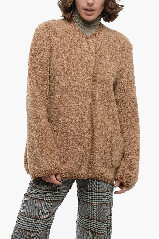 Dolce & Gabbana Doubl-breasted Cashmere Blend Teddy Cardigan with Snap Butto Jersey Fabric Tulle Fabric Batik Fabric Dolce & Gabbana Doubl-breasted Cashmere Blend Teddy Cardigan with Snap Butto Jersey Fabric Tulle Fabric Batik Fabric